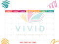 VEC001 English White Tabs Calendar - 18x24 - Calendars