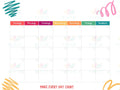 VEC001 English White Tabs Calendar - 18x24 - Calendars
