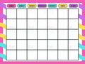 VEC002 Pink English Calendar - 18x24 - Calendars