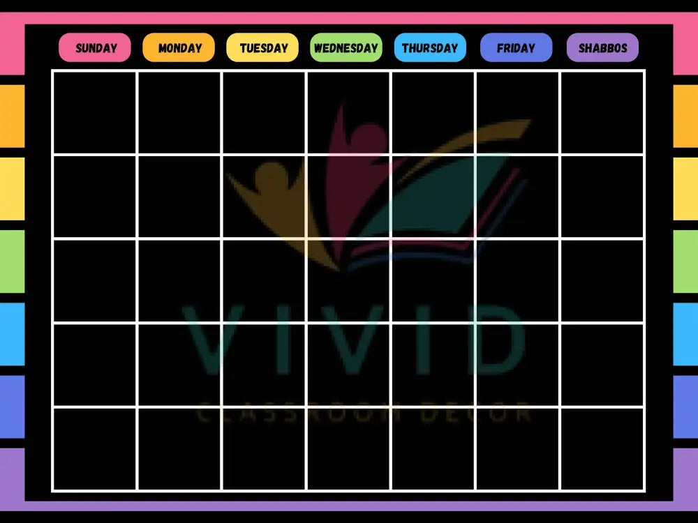 VEC003 Black English Calendar - 18x24 - Calendars