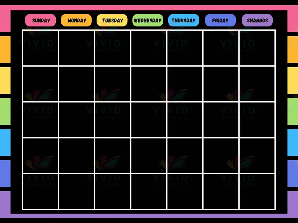 VEC003 Black English Calendar - 18x24 - Calendars