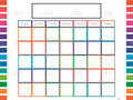VEC121 Color Tab Calendar English - 18x24 - Calendars