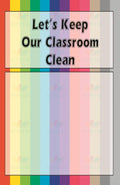 VEC211 Classroom Cleanup Poster - 18x24’’ - Learning Charts English
