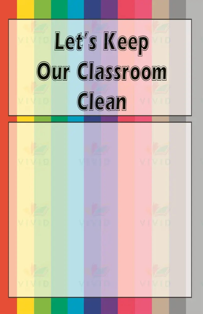 VEC211 Classroom Cleanup Poster - 18x24’’ - Learning Charts English