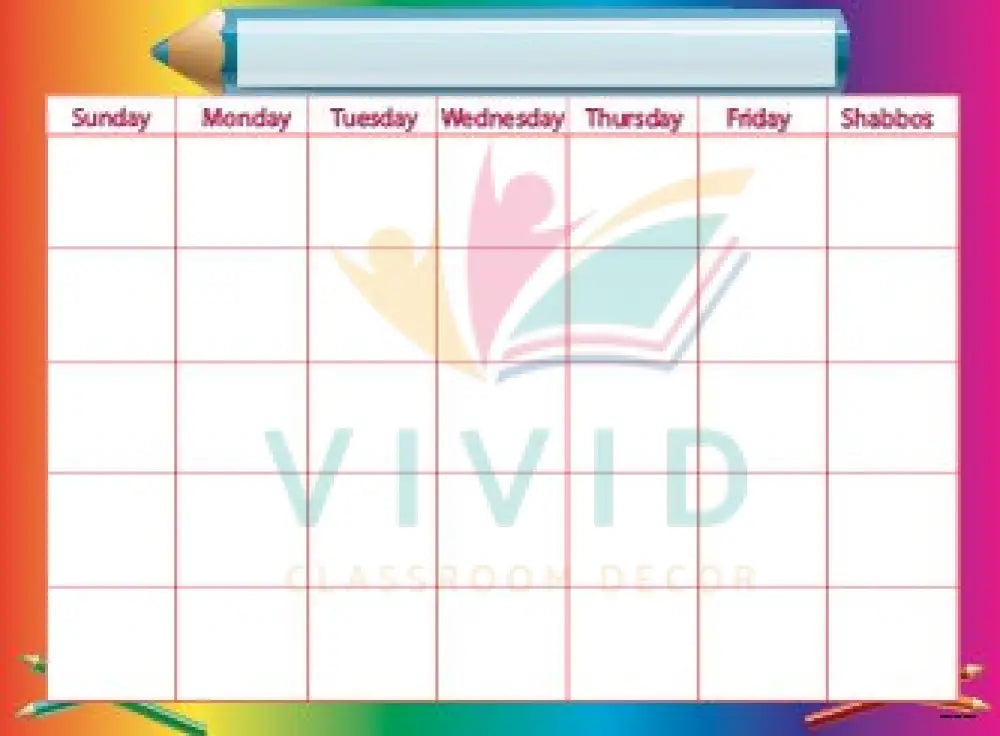 VEC2745 Color Pencil Calendar English - 18x24 - Calendars