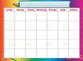 VEC2745 Color Pencil Calendar English - 18x24 - Calendars