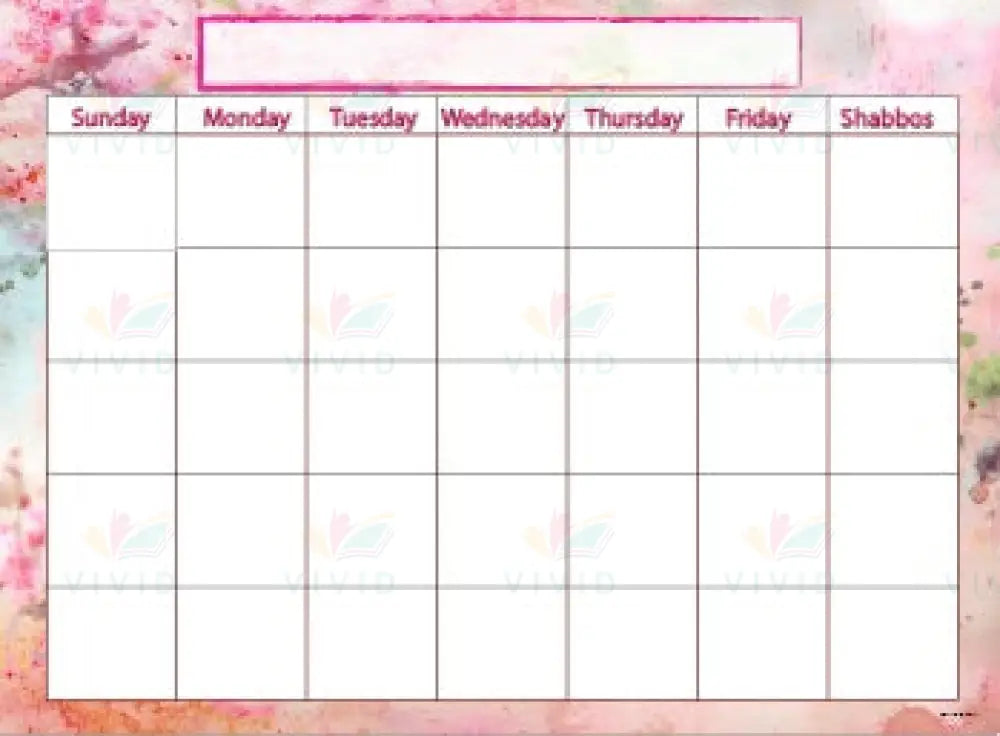 VEC2746 PINK ABSTRACT ENGLISH CALENDAR - 18x24 - Calendars