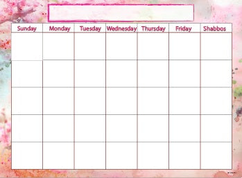 VEC2746 PINK ABSTRACT ENGLISH CALENDAR