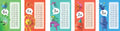 VECH012 Set of 12 Posters - 8.5x11 - Learning Charts English