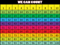 VECH2214A 1-100 COUNTING CHART HORIZONTAL