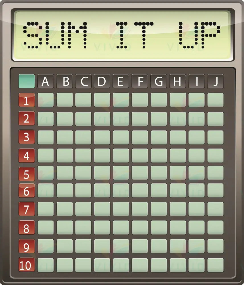 VEG121 Sum It Up Grids - 18x24’’ - Learning Charts English