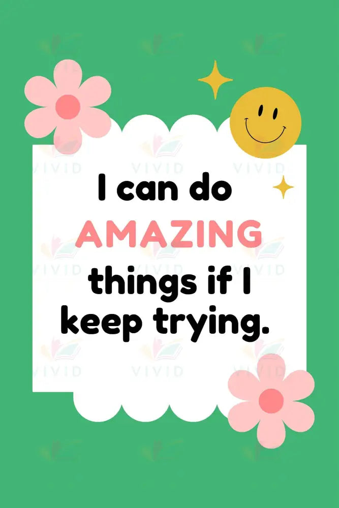 VEP009 I Can Do Amazing Poster - 12x18 - Inspirational Quotes English