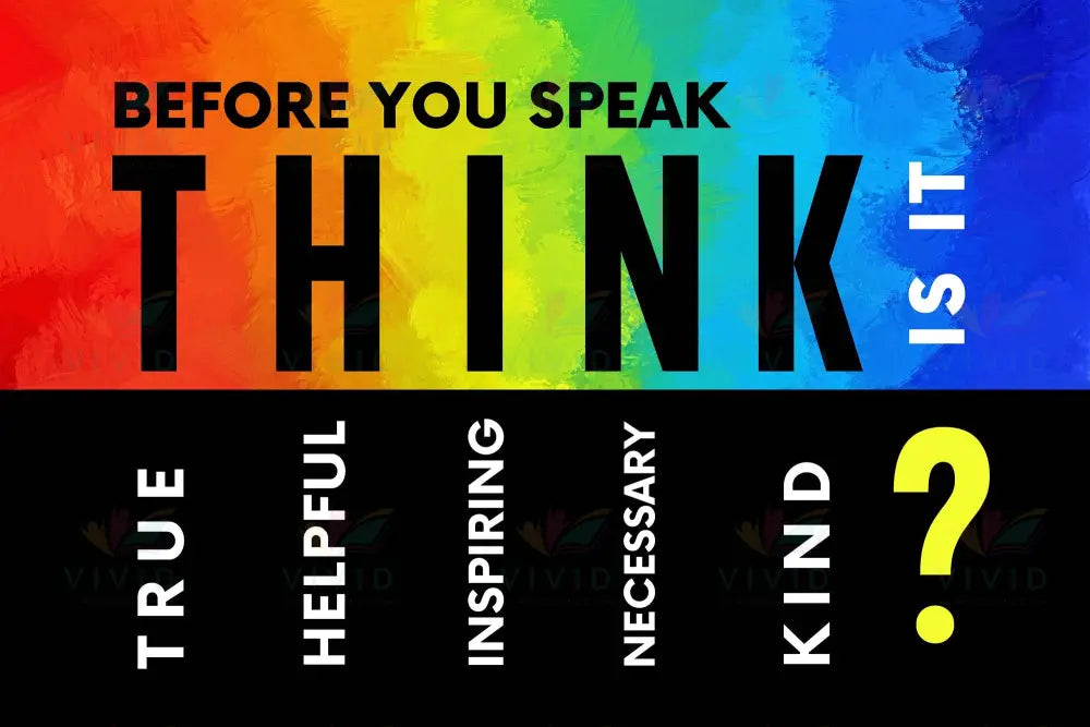 VEP015 Before you speak poster - 12x18 - Inspirational Quotes English