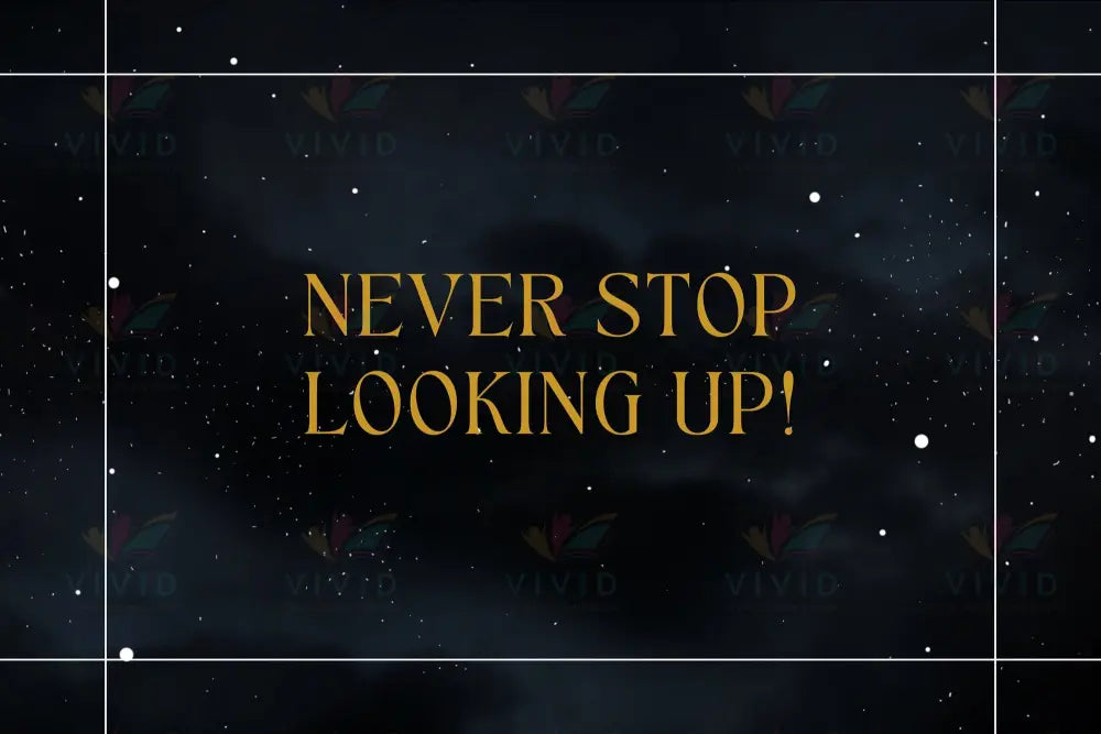VEP024 Never Stop Looking Up Poster - 12x18 - Inspirational Quotes English