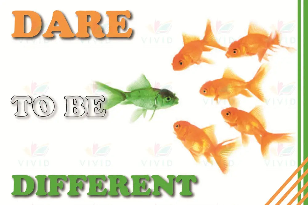 VEP106 Dare to be different…poster - 12x18 - Inspirational Quotes English