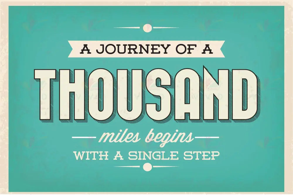 VEP204 A Journey… Poster - 12x18 - Inspirational Quotes English