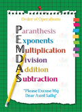 VEP208 PEMDAS Posters - 12x18 - Inspirational Quotes English