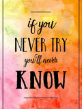 VEP212 If you never try…poster - 12x18 - Inspirational Quotes English