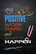 VEP215 Stay Positive Poster - 12x18 - Inspirational Quotes English