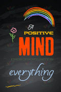VEP217 A positive mind Poster - 12x18 - Inspirational Quotes English