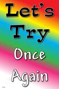 VEP220 Let’s try once again… poster - 12x18 - Inspirational Quotes English