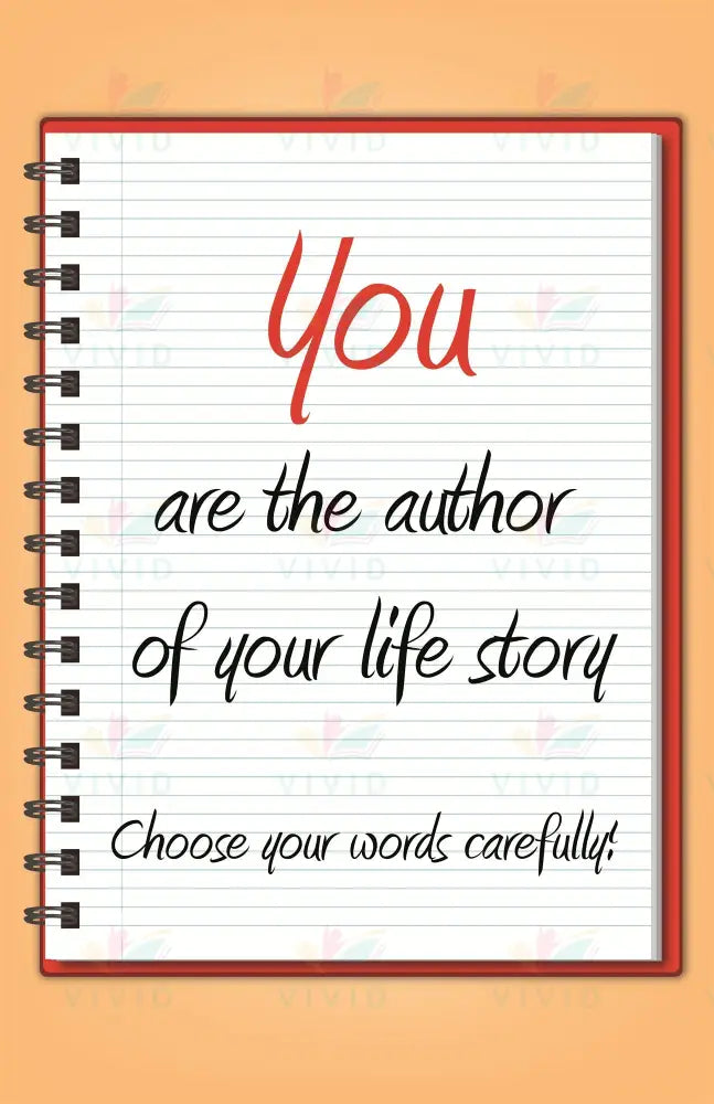 VEP5005 You are the Author Poster - 12x18 - Inspirational Quotes English