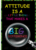VEP5500 Attitude is a little… Poster - 12x18 - Inspirational Quotes English