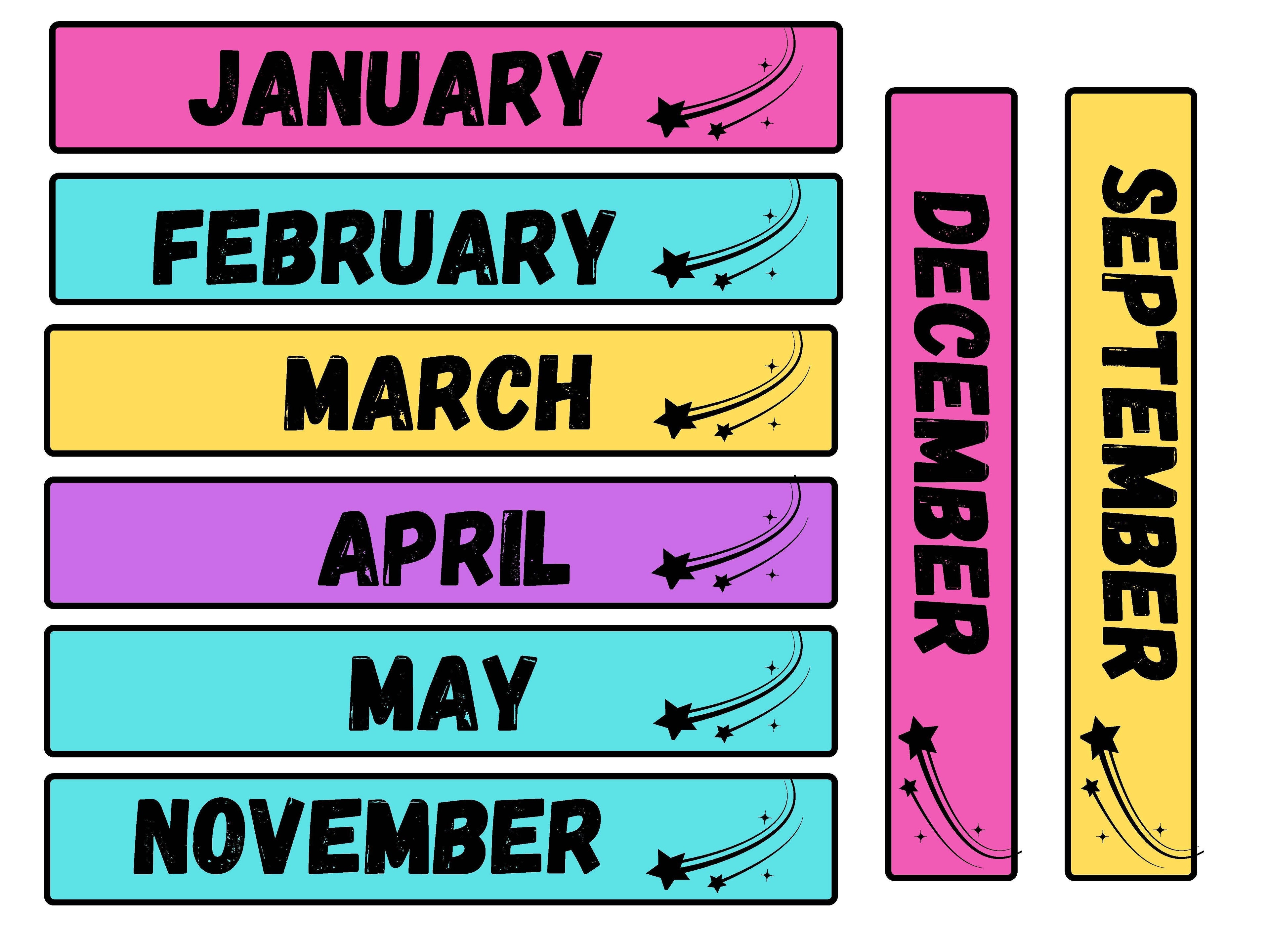 VES012 MONTHLY ENGLISH CARD STRIP