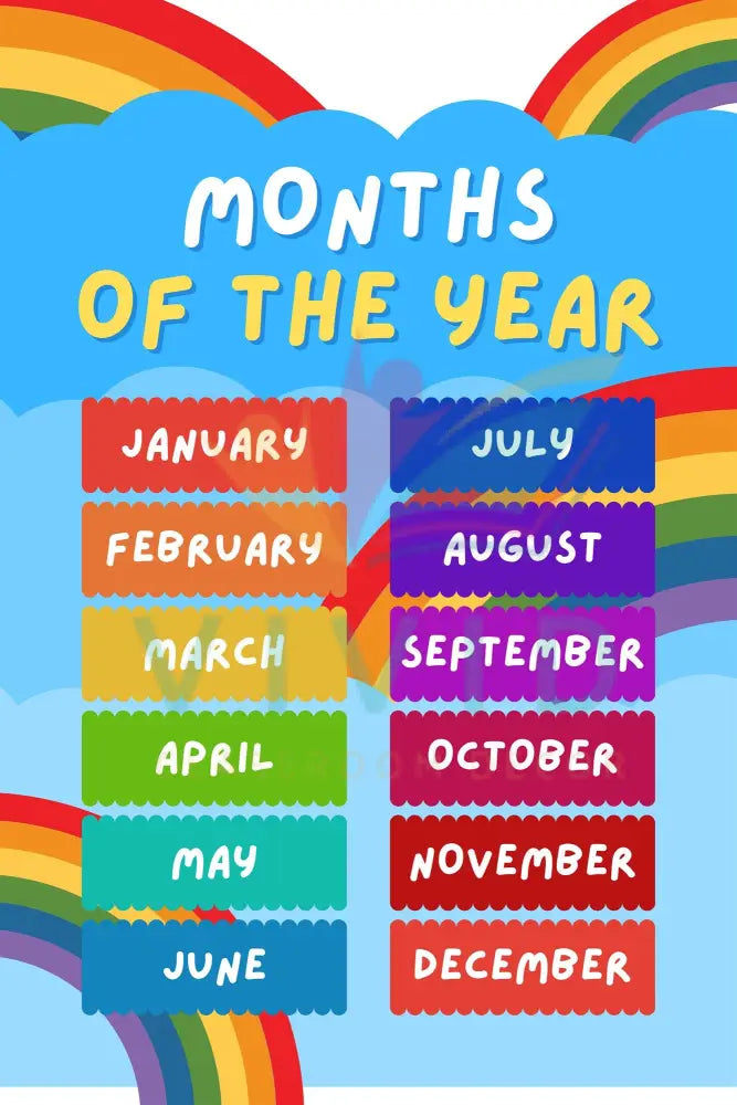 VES015 Month Poster Outdoor - 18x24 - Calendars