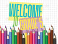 VEW007 ENGLISH WELCOME GRIDS WITH COLOR PENCIL - Welcome Signs English
