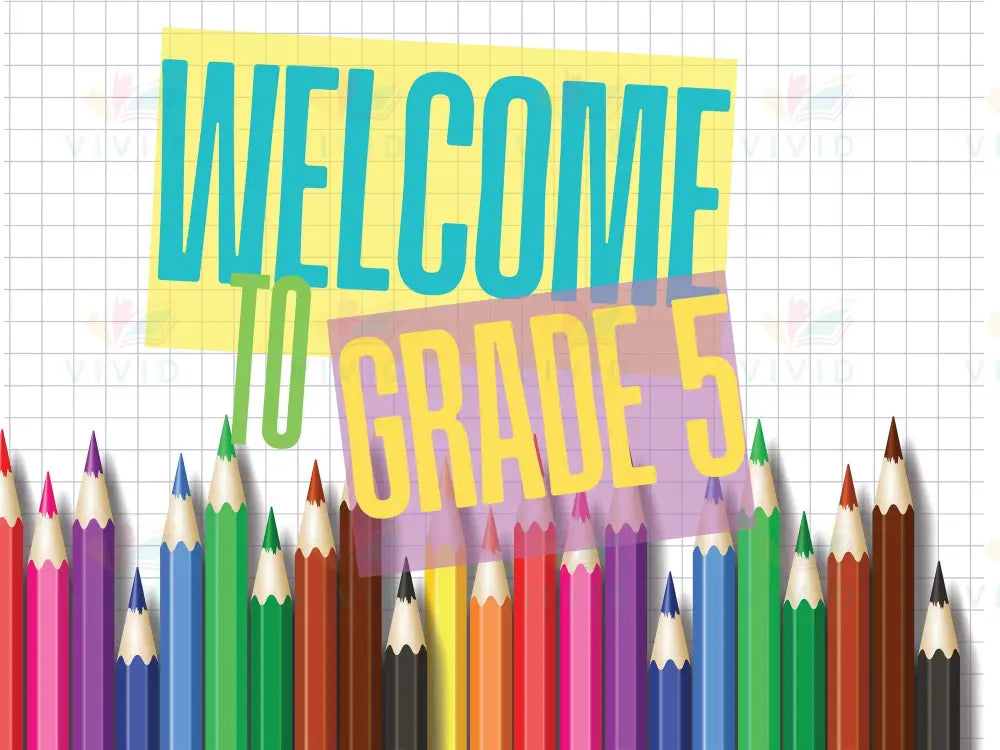 VEW007 ENGLISH WELCOME GRIDS WITH COLOR PENCIL - Welcome Signs English