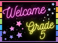VEW008 ENGLISH WELCOME GLOW BLACK DESIGN - Welcome Signs English