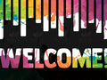 VEW104 ENGLISH WELCOME ColorED FONT - 18x24’’ - Welcome Signs English