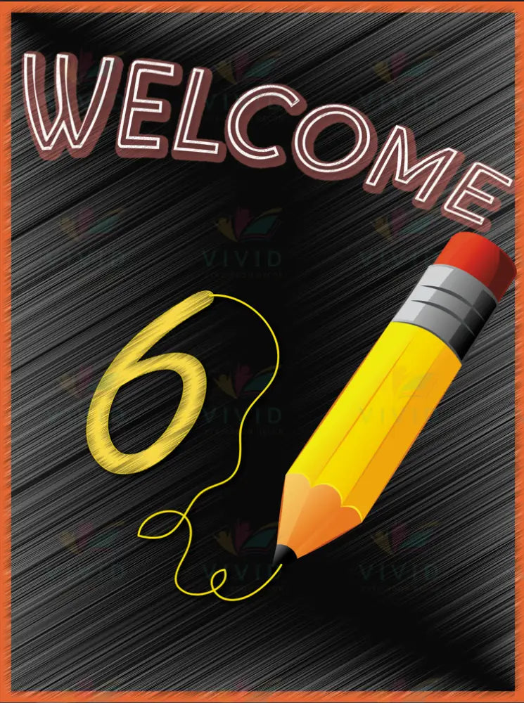 VEW1735 BLACKBOARD PENCIL WELCOME - 18x24’’ - Welcome Signs English