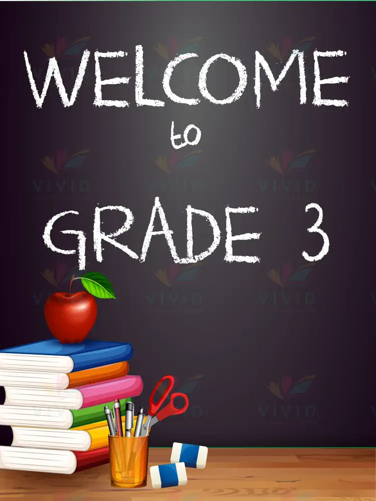 VEW2102 ENGLISH WELCOME BLACKBOARD WITH BOOKS - Welcome Signs English