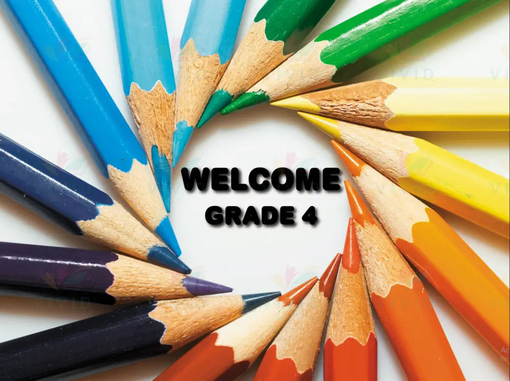 VEW300 ENGLISH WELCOME COLOR PENCIL CIRCLE - 18x24’’ / Pre Nursery - Welcome Signs English
