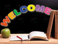 VEW311 ENGLISH WELCOME BOOK COLORED LETTERS - 18x24’’ - Welcome Signs English