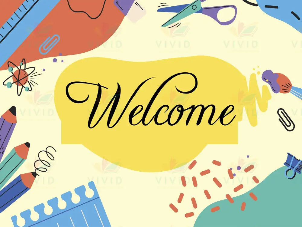 VEW312 ENGLISH WELCOME PASTEL SUPPLIES - 18x24’’ - Welcome Signs English