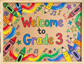 VEW9001 CORKBOARD WELCOME - 18x24’’ / Pre Nursery - Welcome Signs English
