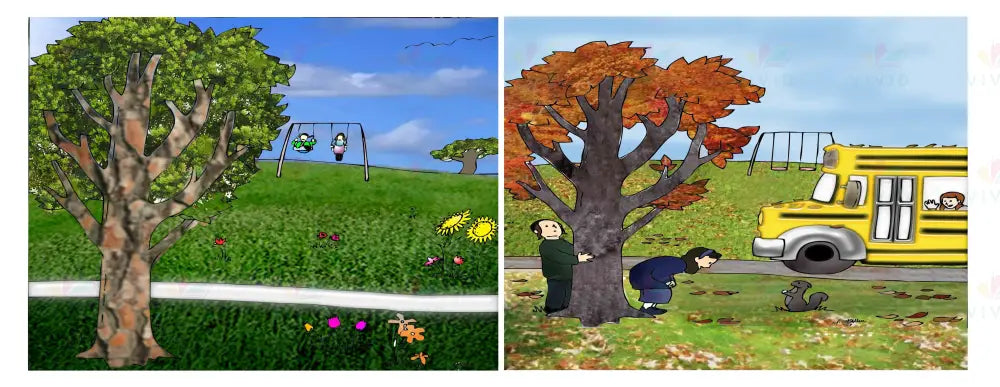 VS1830 WEATHER WINDOW WITH 4 SEASON PICTURES - 24x36 window 8.5x11 scenes - Learning Charts Yiddish