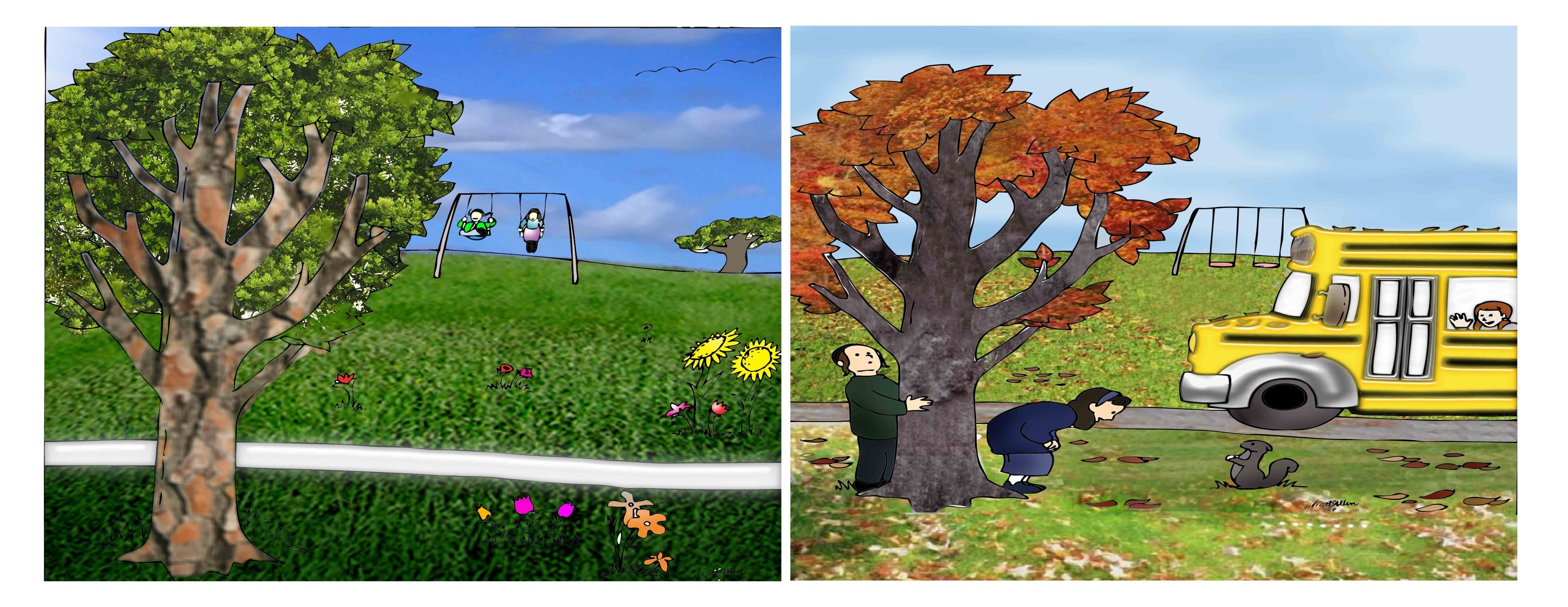 VS1830 WEATHER WINDOW WITH 4 SEASON PICTURES