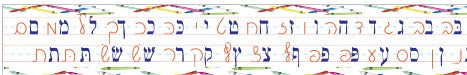 VSC1523 YIDDISH ALEPH BAIS DESK STRIPS