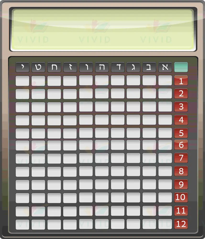 VYG101 CALCULATOR CHART YIDDISH - 12x18 - Learning Charts Yiddish