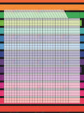 VYG130 YIDDISH COLORFUL GRIDS CHART - 12x18 - Learning Charts Yiddish