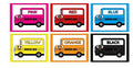 VYL033 BUSES COLOR POSTER - 8.5x11 - Learning Charts English