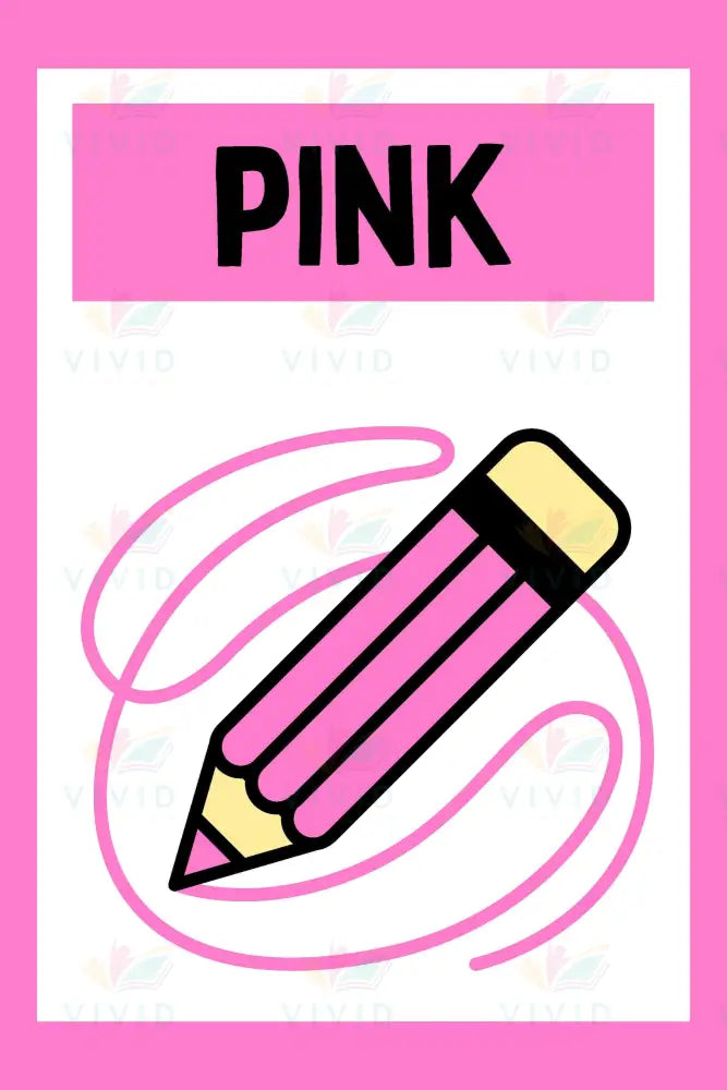 VYL0333 COLOR CARDS PENCIL DESIGN - 8.5x11 - Learning Charts English