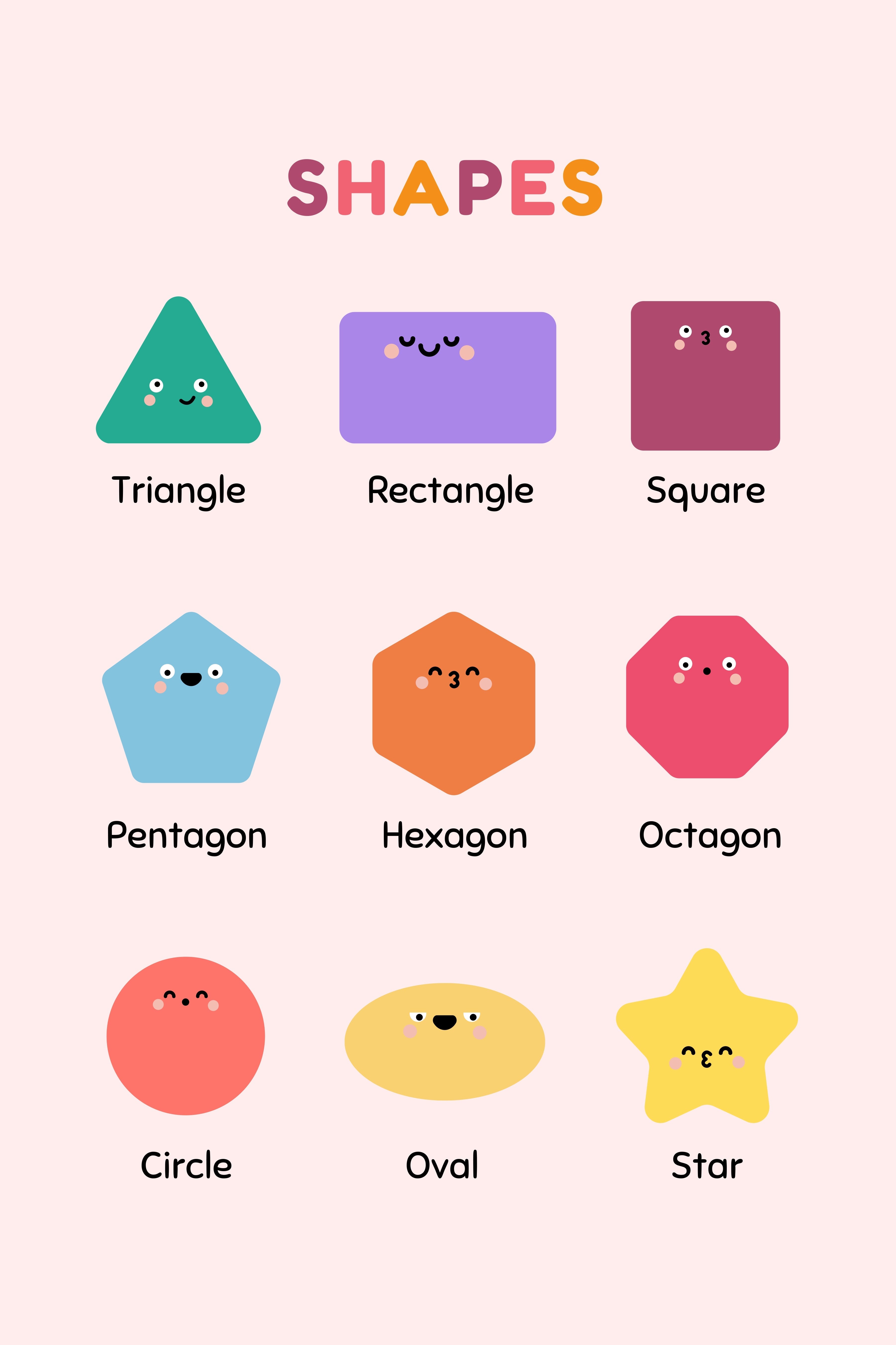 VYL039 ANIMATED SHAPES POSTER