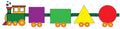 VYL1210 SHAPES TRAIN - approximately 12x12’’ each shape - Learning Charts Yiddish