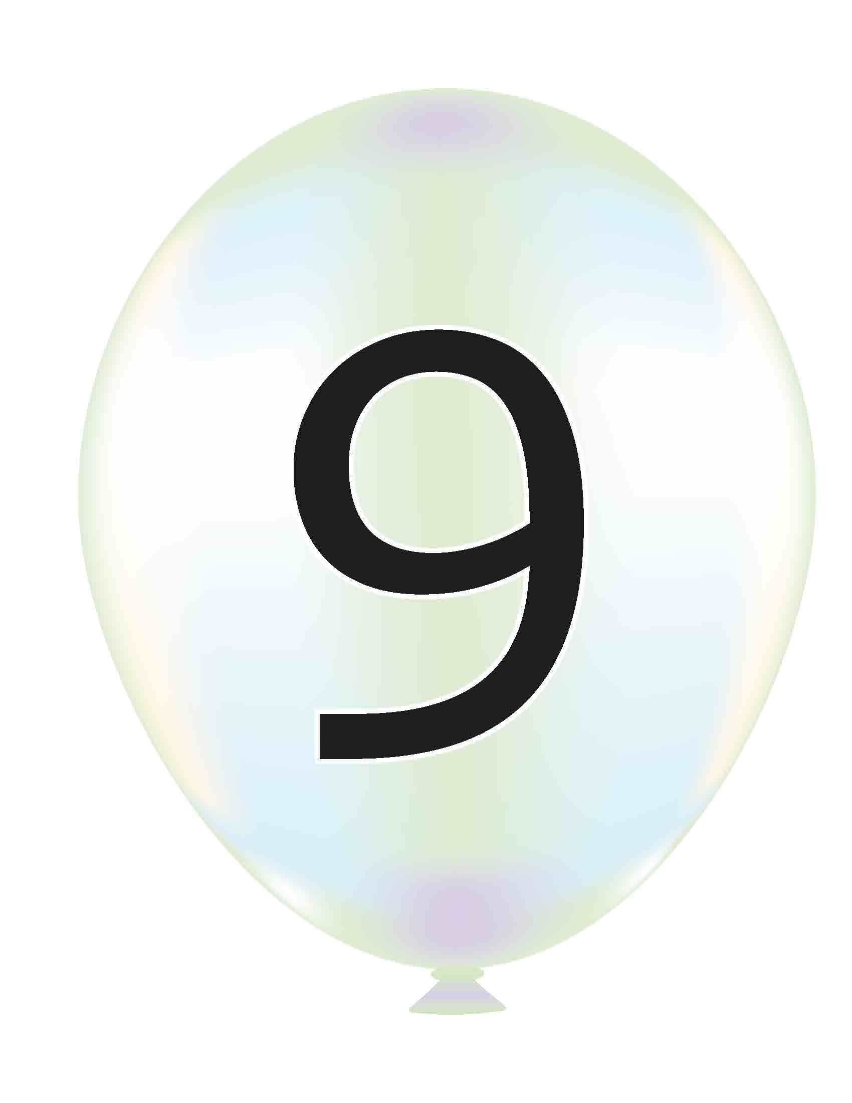 VYL221 FLY HIGH NUMBER BALLOONS 1-10
