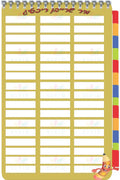 VYL301 SIGHTWORD LIST YIDDISH - 24X50’’ - Learning Charts Yiddish